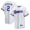 Fenge T.Rangers #2 Marcus Semien Player White Replica Game Stitched Jerseys