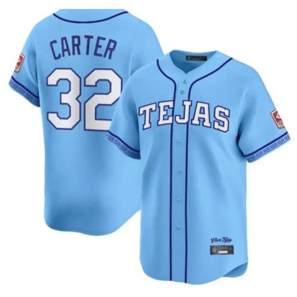 Fenge T.Rangers #32 Evan Carter Player Blue 2026 City Connect Premier Stitched Jerseys