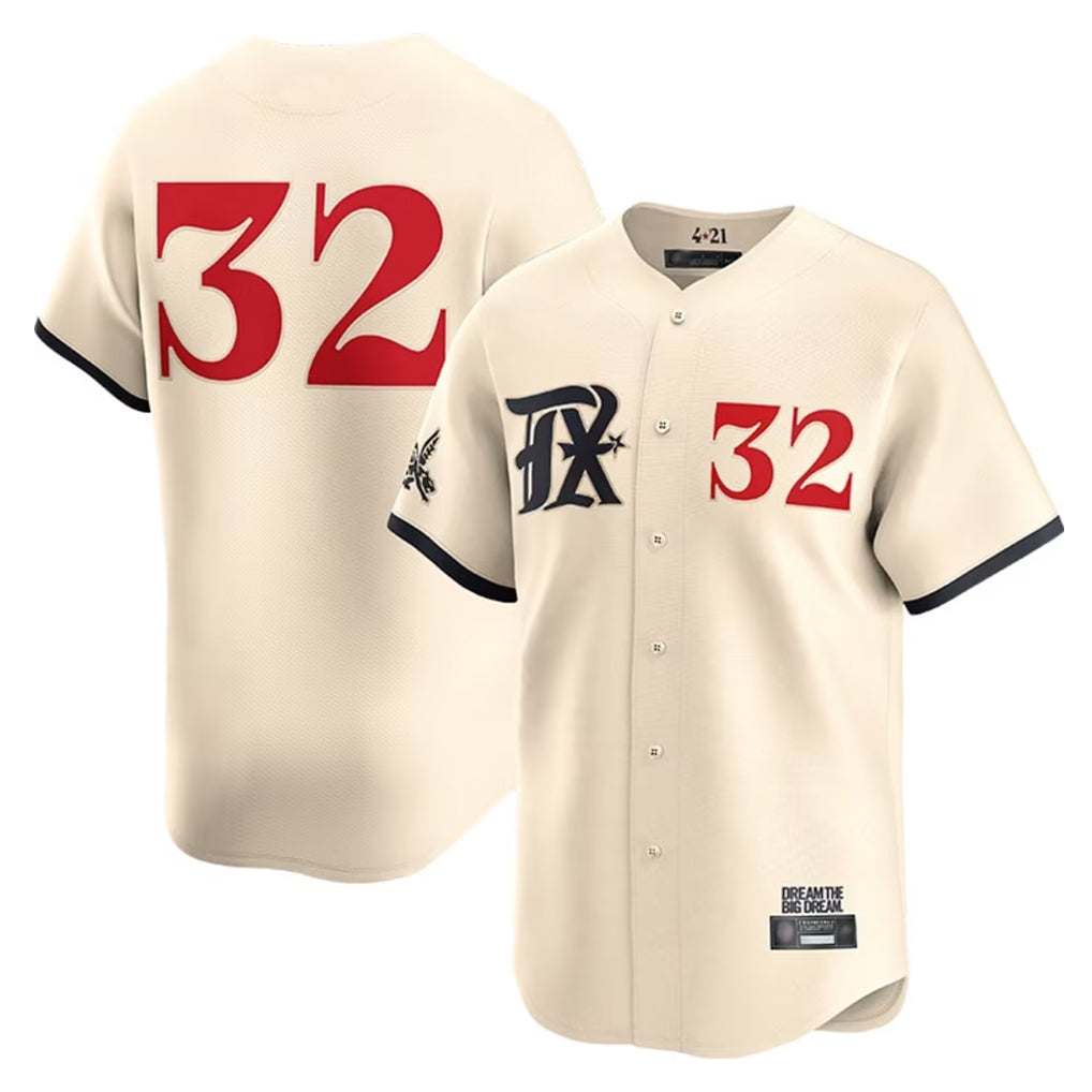 Fenge T.Rangers #32 Evan Carter Player Cream Limited City Connect Stitched Jerseys
