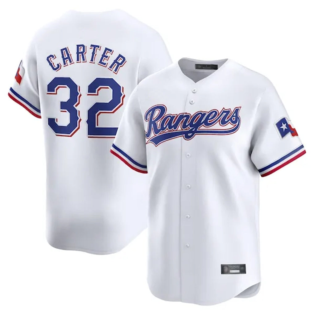 Fenge T.Rangers #32 Evan Carter Player White Home Limited Stitched Jerseys