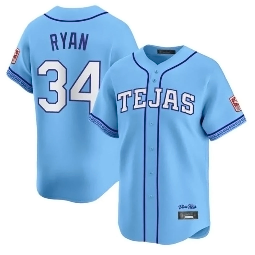 Fenge T.Rangers #34 Nolan Ryan Player Blue 2026 City Connect Premier Stitched Jerseys