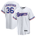 Fenge T.Rangers #36 Wyatt Langford Player White Home Game Stitched Jerseys