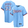 Fenge T.Rangers #53 Adolis Garcia Player Light Blue Home Game Stitched Jerseys