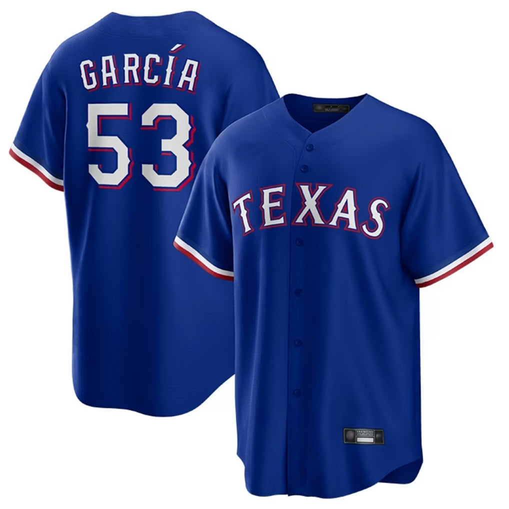 Fenge T.Rangers #53 Adolis Garcia Player Royal Home Limited Game Stitched Jerseys