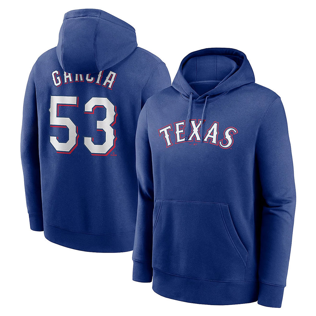 Fenge T.Rangers #53 Adolis Garcia Player Royal Pullover Hoodie Stitched Jerseys