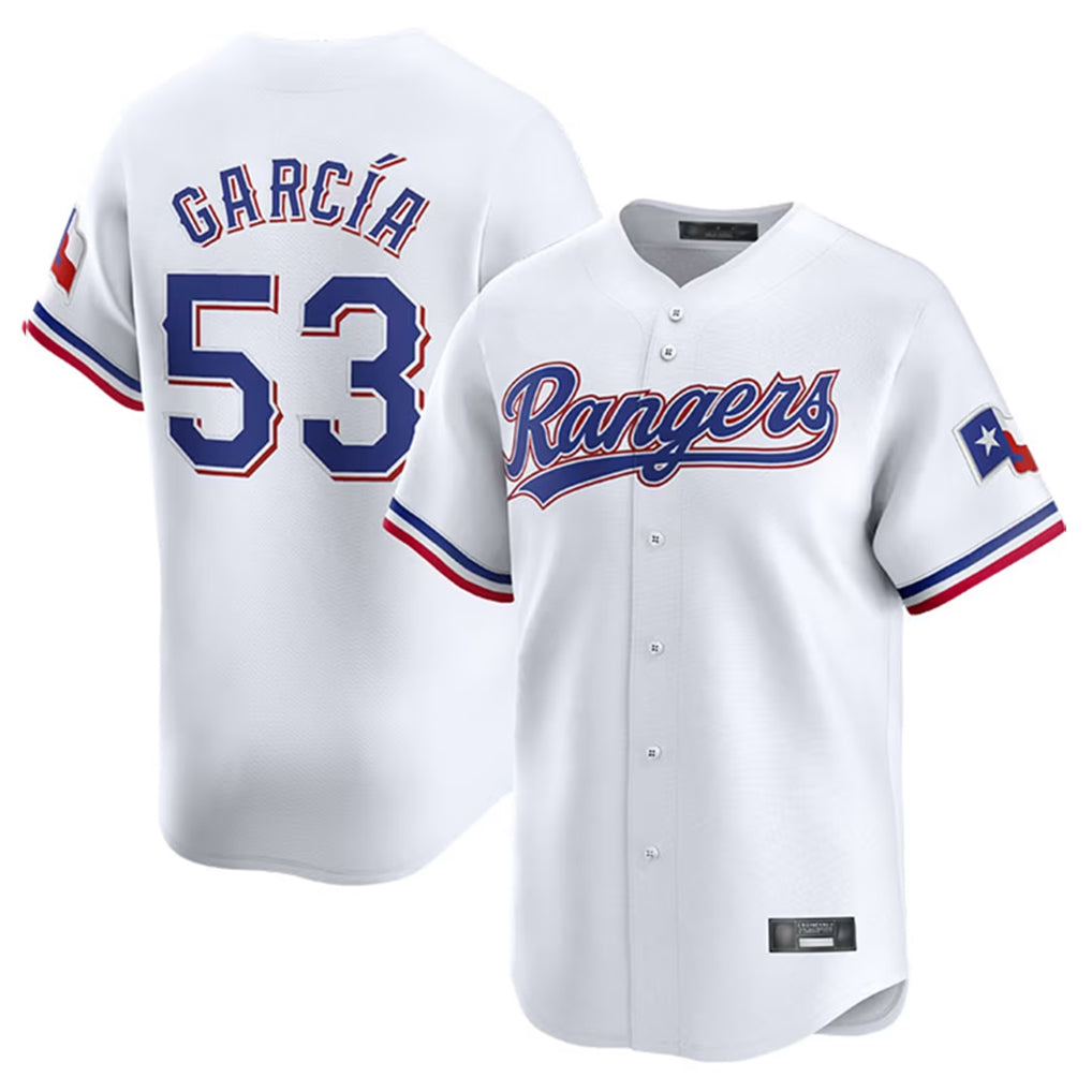 Fenge T.Rangers #53 Adolis Garcia Player White Home Limited Stitched Jerseys