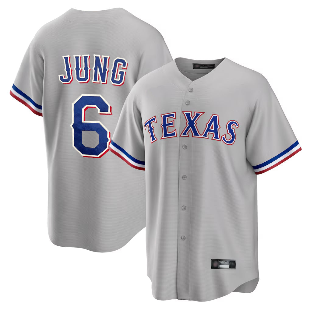 Fenge T.Rangers #6 Josh Jung Player Gray Limited Home Stitched Jerseys