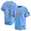 Fenge T.Rangers #6 Josh Jung Player Light Blue Limited Home Stitched Jerseys