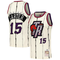Fenge T.Raptors #15 Vince Carter Mitchell & Ness Cream Chainstitch Swingman Jerseys