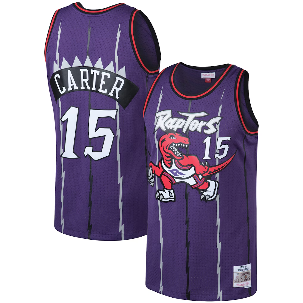 Fenge T.Raptors #15 Vince Carter Mitchell & Ness Purple 199899 Big & Tall Hardwood Classics Swingman Jerseys