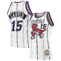 Fenge T.Raptors #15 Vince Carter Mitchell & Ness White 1998-99 Hardwood Classics Authentic Jerseys