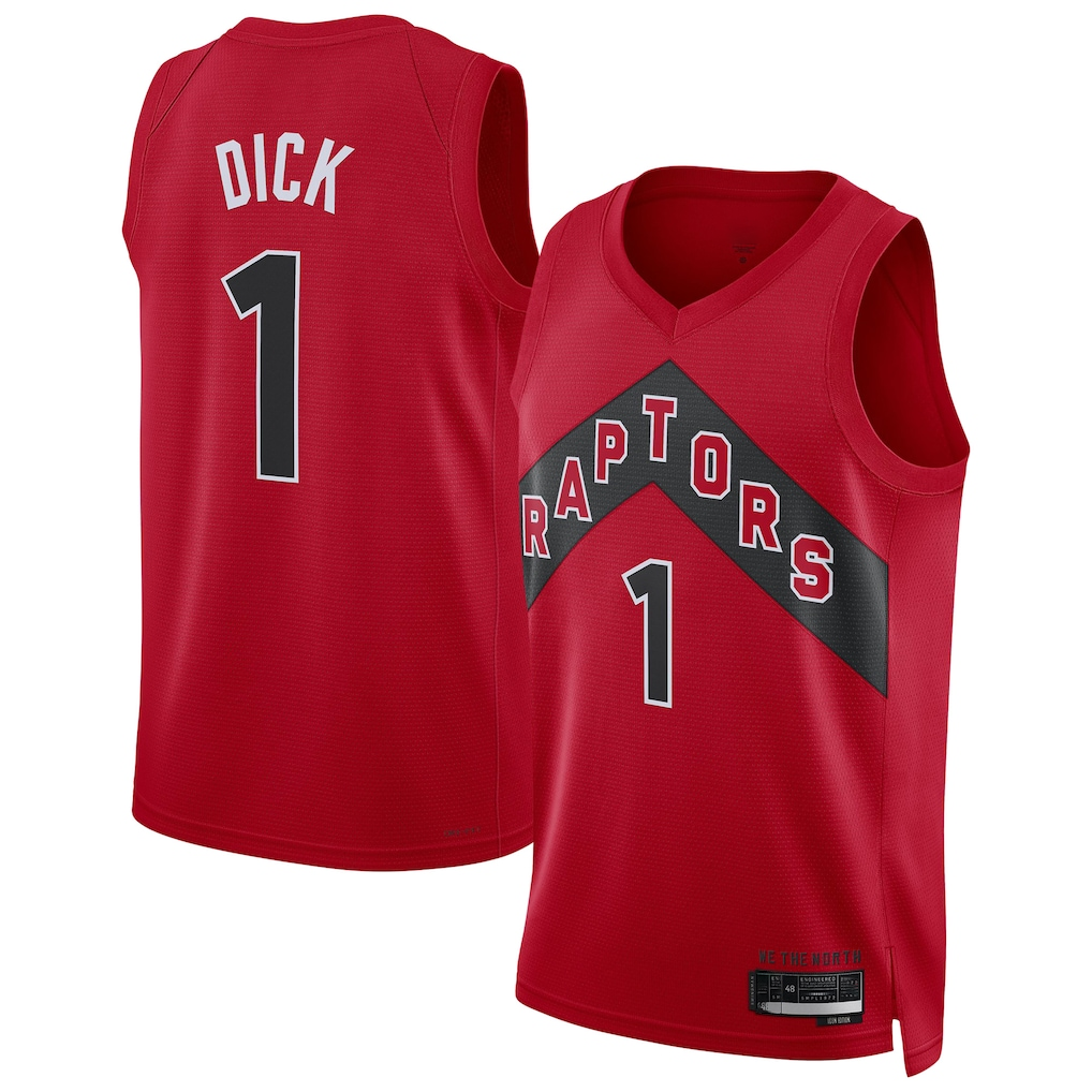 Fenge T.Raptors #1 Gradey Dick Red Swingman Player Jerseys - Icon Edition