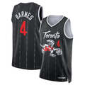 Fenge T.Raptors #4 Scottie Barnes Black 2025-26 Swingman Jerseys - City Edition