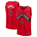 Fenge T.Raptors #4 Scottie Barnes Red Fast Break Replica Jerseys - Icon Edition