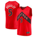 Fenge T.Raptors #5 Immanuel Quickley Red Fast Break Player Jerseys - Icon Edition