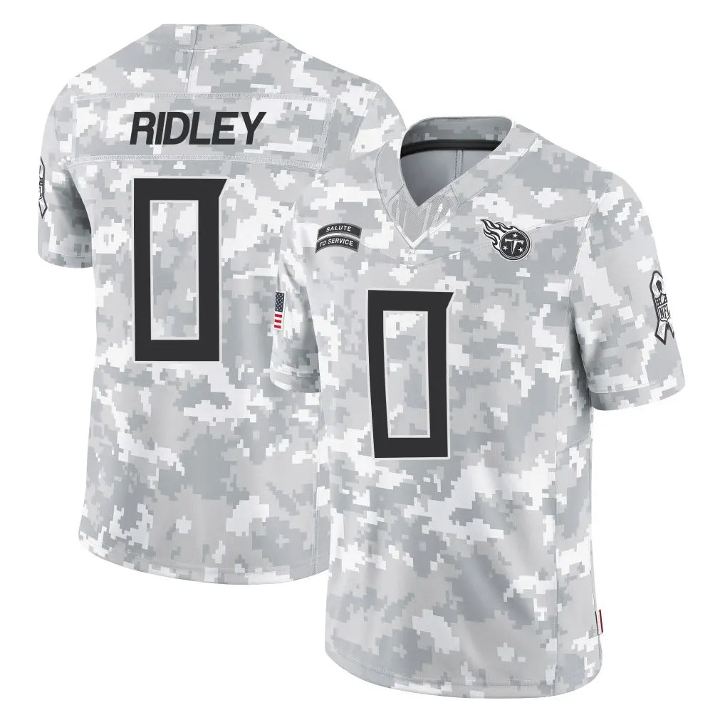 Fenge T.Titans #0 Calvin Ridley Player Arctic Camo Limited Salute to Service Home Game Stitched Jerseys