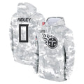Fenge T.Titans #0 Calvin Ridley Player Camo Arctic Salute to Service Pullover Hoodies Home Game Stitched Jerseys