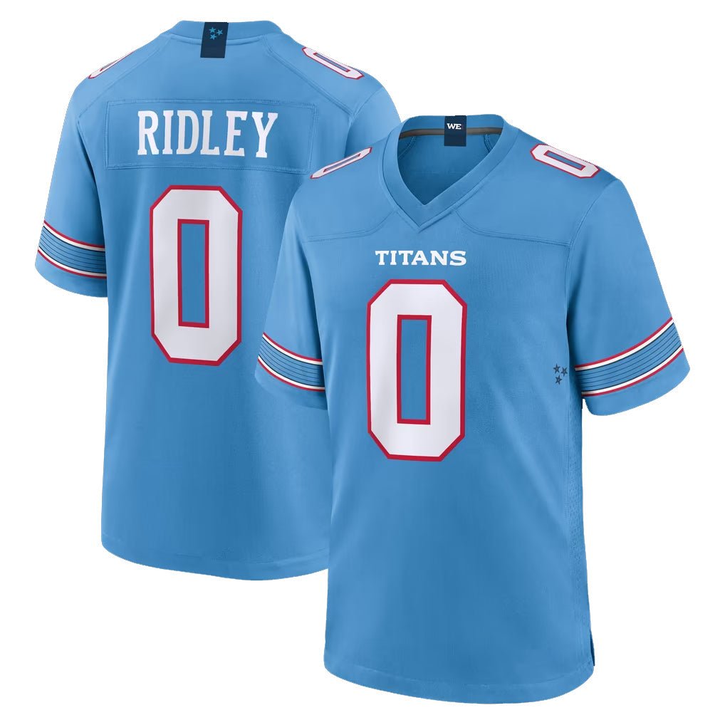 Fenge T.Titans #0 Calvin Ridley Player Light Blue 2026 Game Home Stitched Jerseys