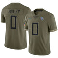 Fenge T.Titans #0 Calvin Ridley Player Olive Salute To Service Limited Stitched Jerseys