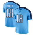 Fenge T.Titans #18 Cor'Dale Flott Player Light Blue Limited Color Rush Home Game Stitched Jerseys