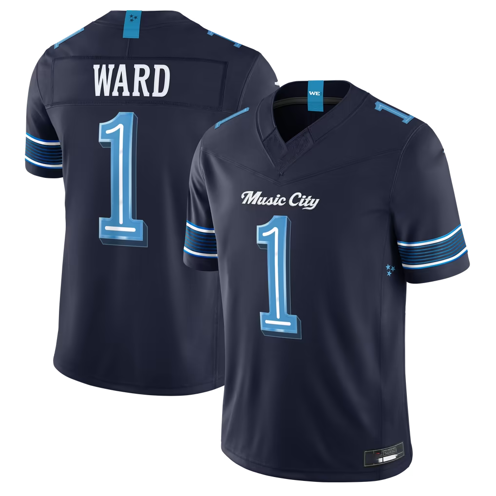 Fenge T.Titans #1 Cameron Ward Navy 2026 Rivalries Collection Limited Stitched Jerseys