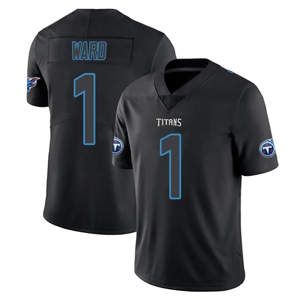 Fenge T.Titans #1 Cameron Ward Player Black Impact Limited Home Game Stitched Jerseys