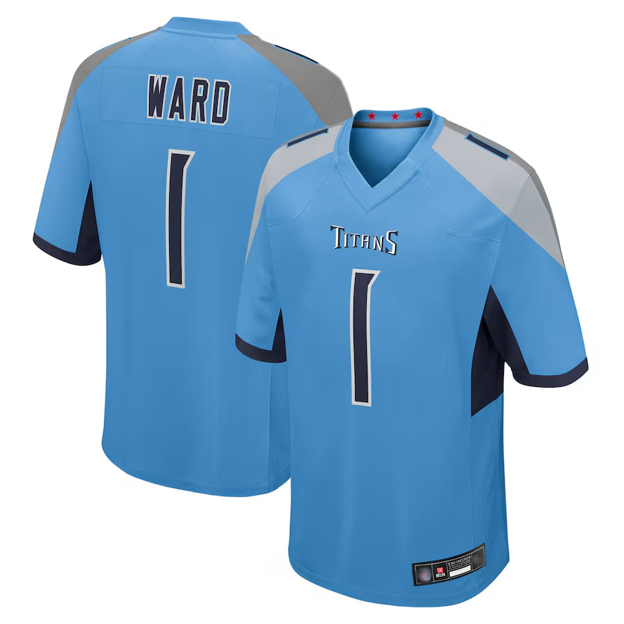 Fenge T.Titans #1 Cameron Ward Player Light Blue Game Stitched Jerseys