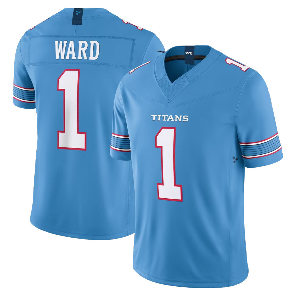Fenge T.Titans #1 Cameron Ward Player Light Blue Team Vapor F.U.S.E. Limited Home Game Stitched Jerseys