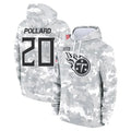Fenge T.Titans #20 Tony Pollard Player Arctic Camo Salute To Service Hoodies Game Stitched Jerseys