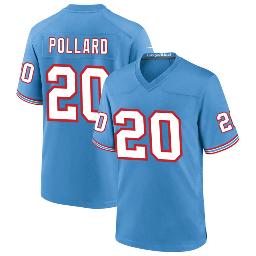 Fenge T.Titans #20 Tony Pollard Player Light Blue Throwback Alternate Game Stitched Jerseys