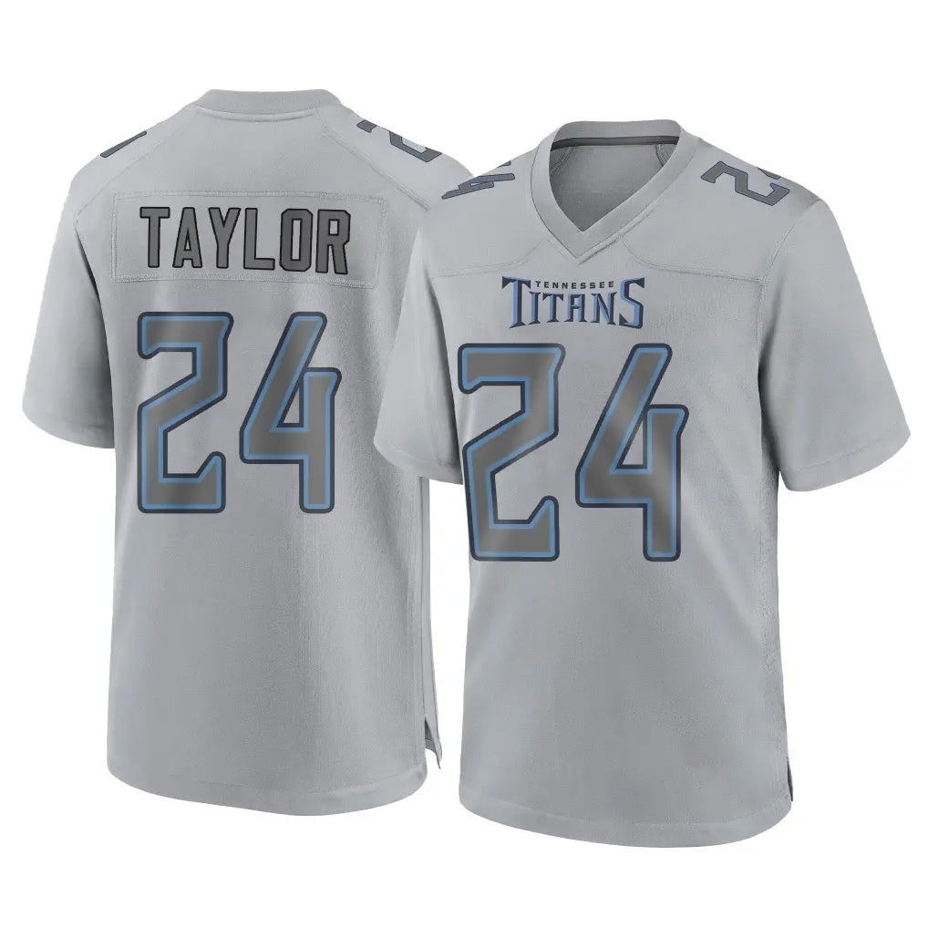 Fenge T.Titans #24 Alontae Taylor Player Gray Atmosphere Fashion Home Game Stitched Jerseys