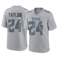 Fenge T.Titans #24 Alontae Taylor Player Gray Atmosphere Fashion Home Game Stitched Jerseys