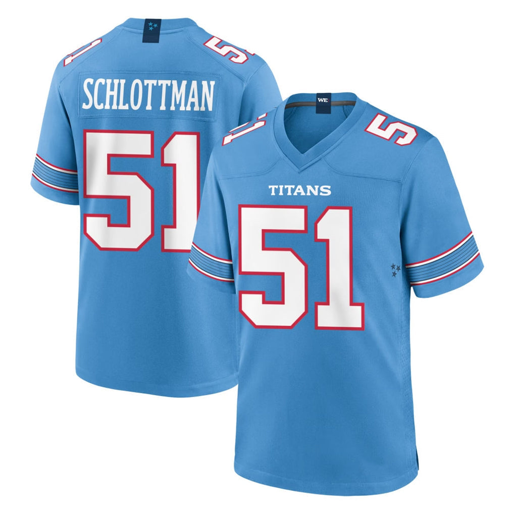 Fenge T.Titans #51 Austin Schlottmann Player Light Blue 2026 Game Home Stitched Jerseys