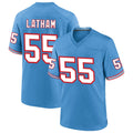 Fenge T.Titans #55 JC Latham Player Blue Throwback Alternate Game Stitched Jerseys