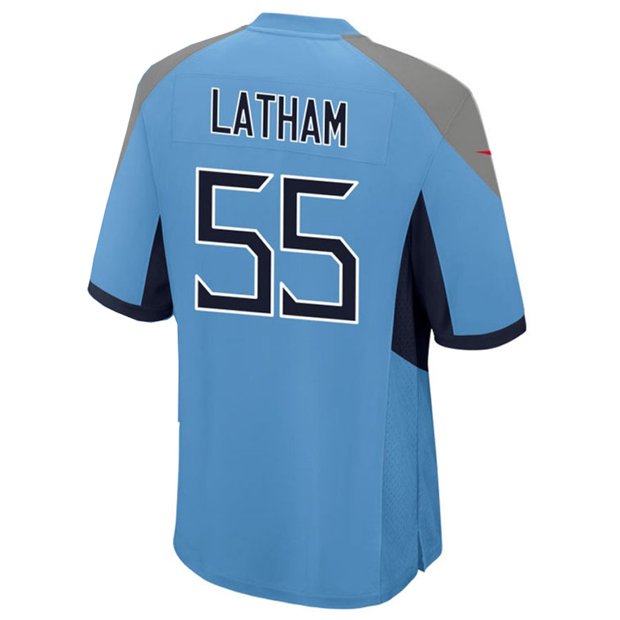 Fenge T.Titans #55 JC Latham Player Light Blue Home Game Stitched Jerseys