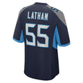 Fenge T.Titans #55 JC Latham Player Navy Home Game Stitched Jerseys