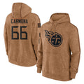 Fenge T.Titans #66 Fernando Carmona Jr. Player Brown Salute To Service Club Pullover Hoodies Home Game Stitched Jerseys