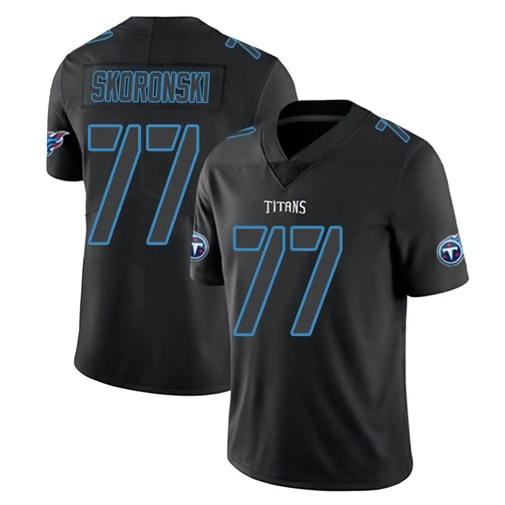 Fenge T.Titans #77 Peter Skoronski Player Black Impact Limited Home Game Stitched Jerseys