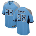 Fenge T.Titans #98 Jeffery Simmons Light Blue Player Game American Stitched Jerseys