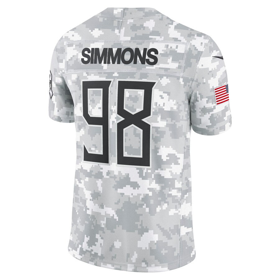 Fenge T.Titans #98 Jeffery Simmons Player Arctic Camo Salute To Service Limited Stitched Jerseys