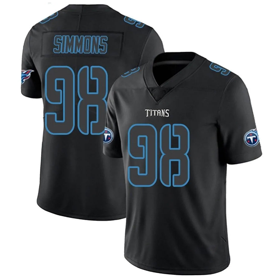 Fenge T.Titans #98 Jeffery Simmons Player Elite Light Blue Vapor Untouchable Stitched Jerseys