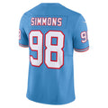 Fenge T.Titans #98 Jeffery Simmons Player Light Blue Vapor F.U.S.E. Limited Stitched Jerseys