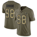 Fenge T.Titans #98 Jeffery Simmons Player Olive Salute To Service Limited Stitched Jerseys