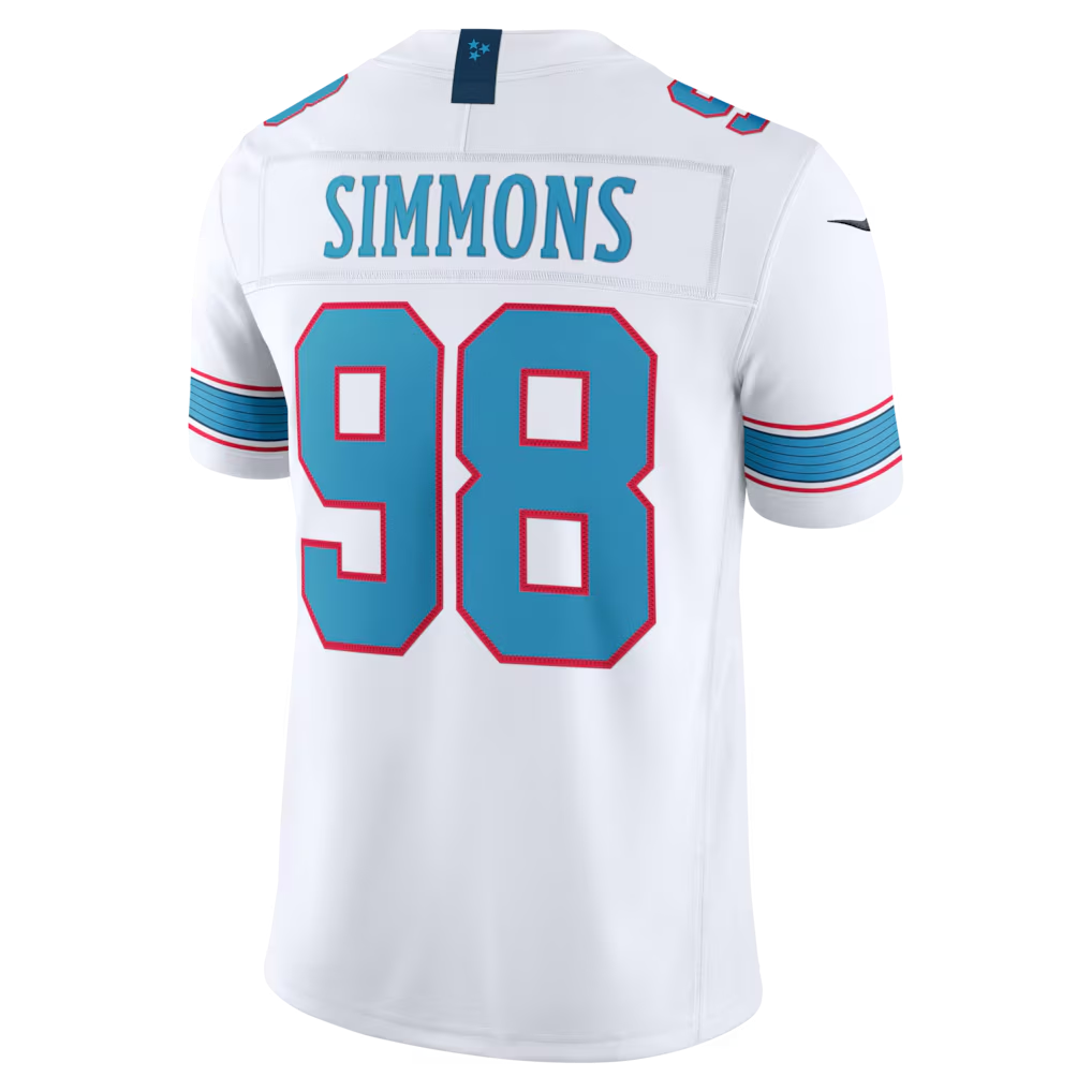 Fenge T.Titans #98 Jeffery Simmons White Vapor F.U.S.E. Stitched Limited Jerseys