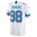 Fenge T.Titans #98 Jeffery Simmons White Vapor F.U.S.E. Stitched Limited Jerseys