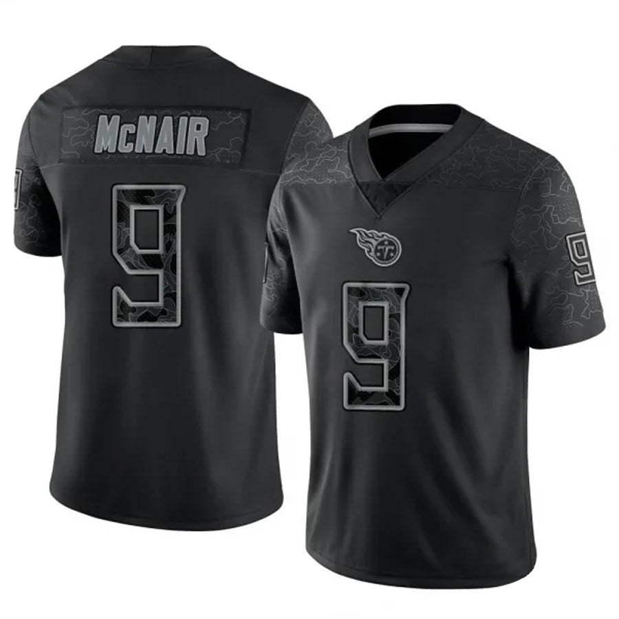 Fenge T.Titans #9 Steve McNair Player Black RFLCTV Limited Stitched Jerseys