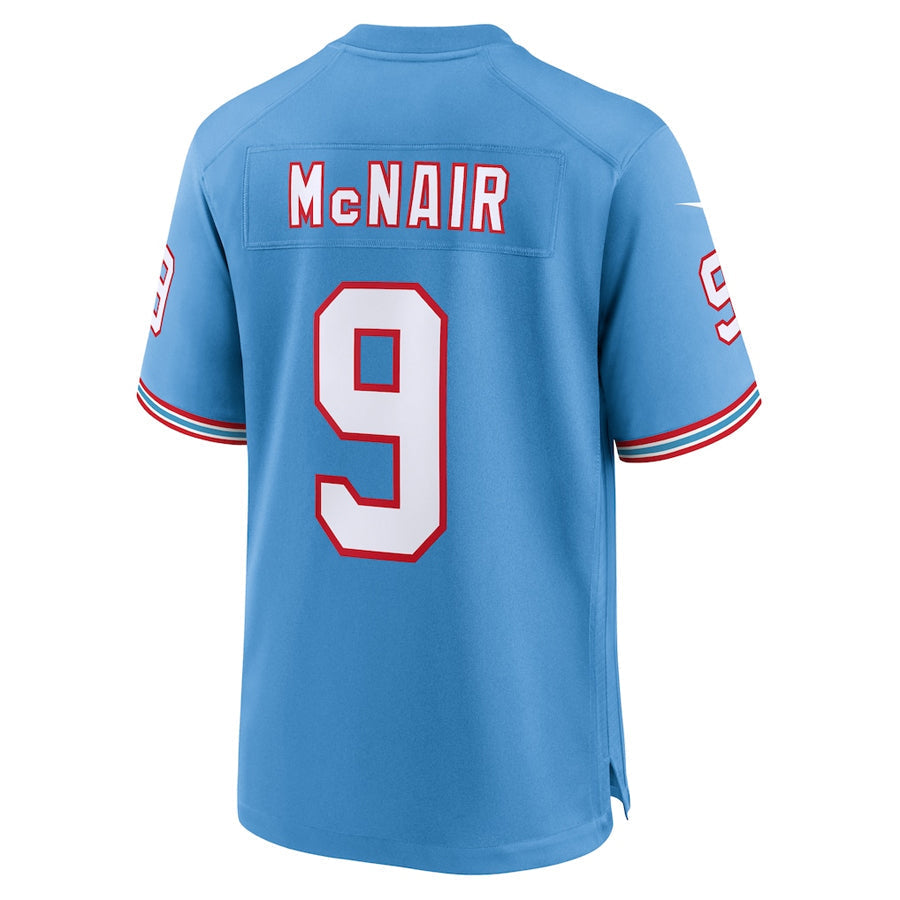 Fenge T.Titans #9 Steve McNair Player Light Blue Throwback Alternate Game Stitched Jerseys