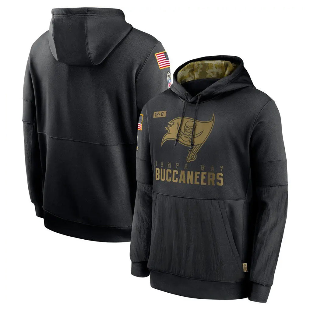 Fenge TB.Buccaneers  Blank Player Black Salute to Service Sideline Performance Pullover Hoodies Home Game Stitched Jerseys
