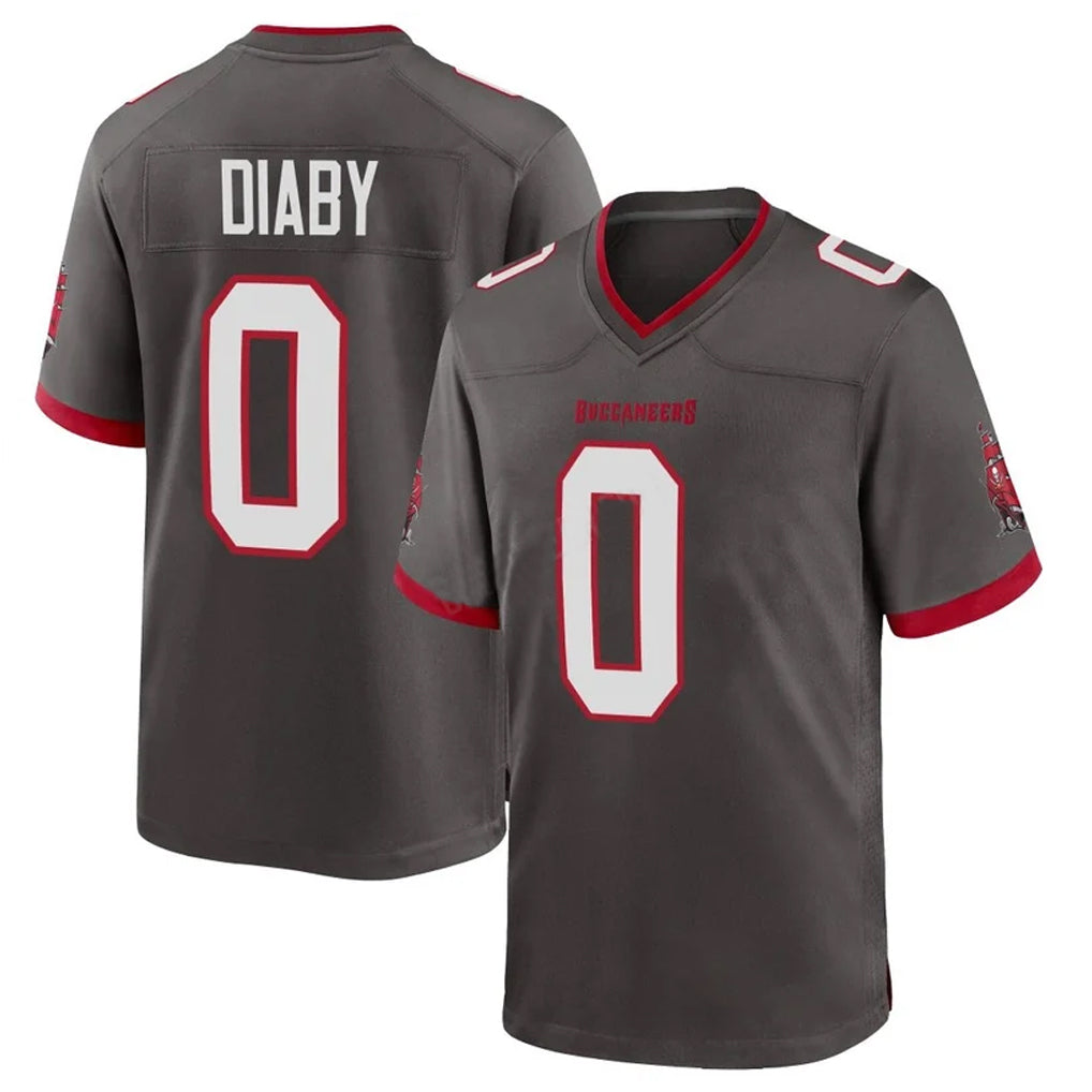 Fenge TB.Buccaneers #0 Yaya Diaby Player Pewter Alternate Home Game Stitched Jerseys