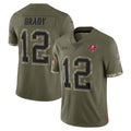 Fenge TB.Buccaneers #12 Tom Brady Player Olive Salute To Service Limited Stitched Jerseys